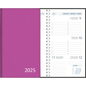 Agenda de poche Visuplan 2025 spirale violet