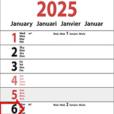 Calendriers languettes